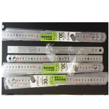 Thước lá inox mạ nhũ bạc 30cm vạch kaidan SV-30KD Niigata